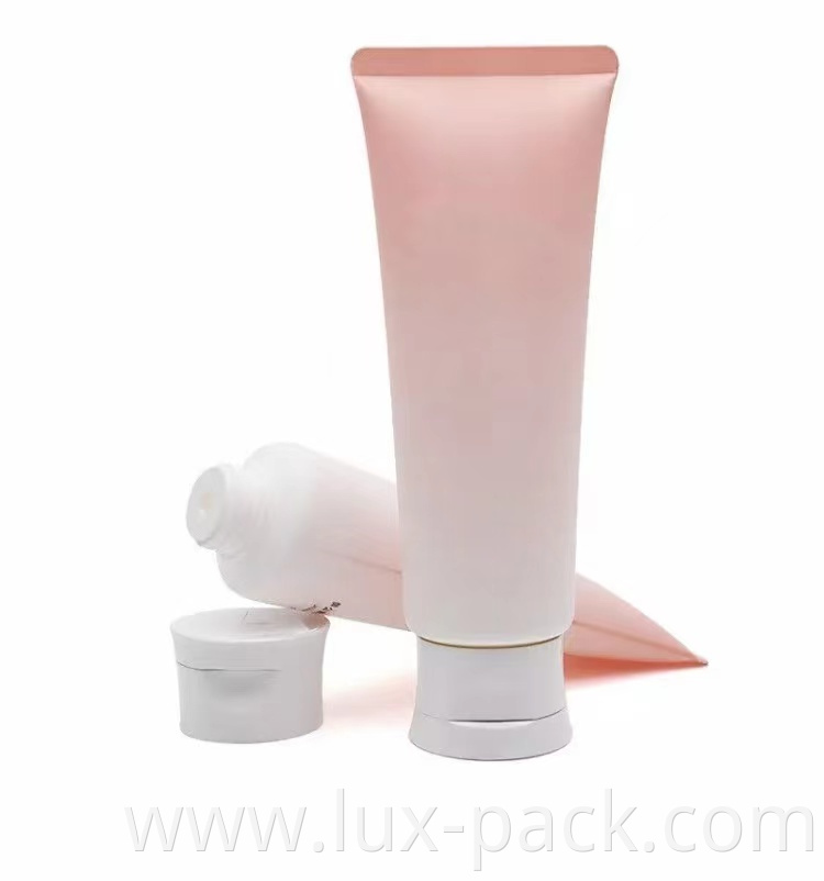 Empty Cosmetic Transparent Plastic Tube Flip Top Closure Face Wash Cream Soft Tube